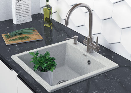 Кухонная мойка Paulmark KANTE 50 PM105152-GR 50х50 цвет серый